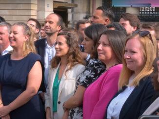 Les députés de la France insoumise devant Assemblée nationale, le 9/07/2024 ©PurePolitique