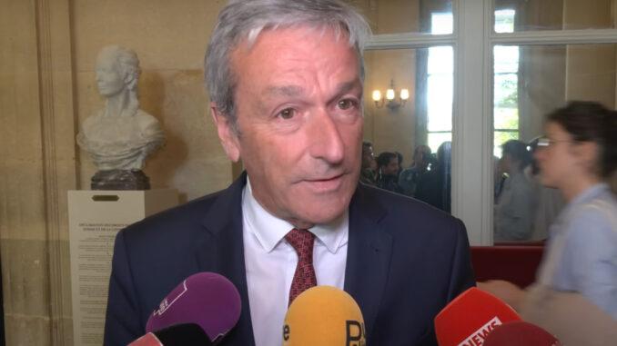 Philippe Vigier, député MoDem et ancien ministre délégué chargé des Outre-mer, à l'Assemblée nationale le 21/05/2024 ©PurePolitique