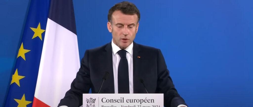 Emmanuel Macron à Bruxelles le 22/03/2024