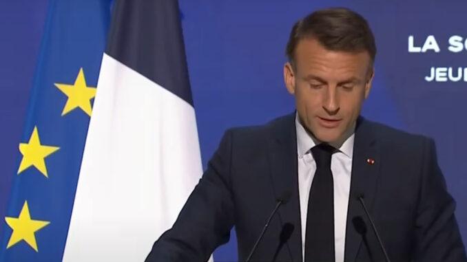 Emmanuel Macron à la Sorbonne le 25/04/2024 ©Élysée