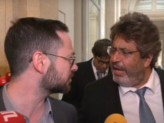 David Guiraud, député LFI, et Meyer Habib, député LR, à l'Assemblée nationale le 28/05/2024 ©PurePolitique