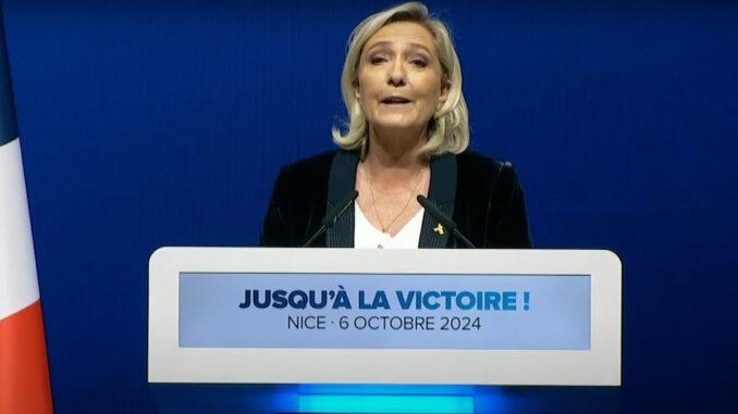 Marine Le Pen, députée RN et présidente du groupe RN à l'Assemblée nationale, le 6/10/2024 ©RassemblementNational