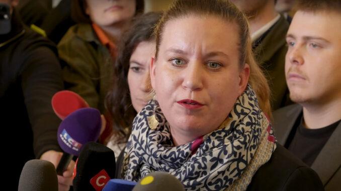 Mathilde Panot, députée LFI et présidente du groupe LFI à l'Assemblée nationale, le 2/12/2024 ©PurePolitique