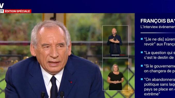 François Bayrou, Premier ministre, le 31/08/2025 ©BFMTV