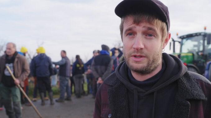 Un agriculteur de la Confédération paysanne à Les Bordes-Sur-Arize, le 11/12/2025 ©CLPress