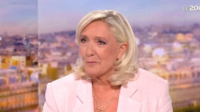 Marine Le Pen, présidente du groupe "Rassemblement national" à l'Assemblée national et candidate à l'élection présidentielle, le 07/07/2026 ©TF1